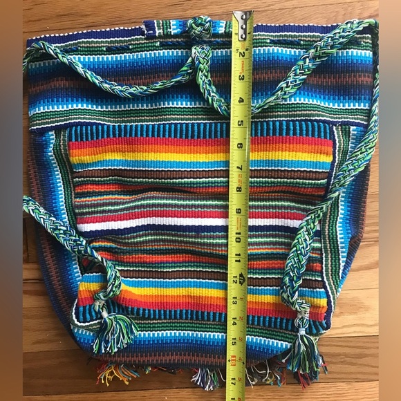 Vintage Colorful Woven Backpack - Picture 3 of 9
